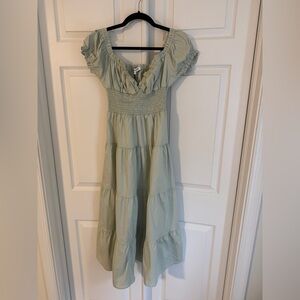 WeWoreWhat Light Green Midi Dress